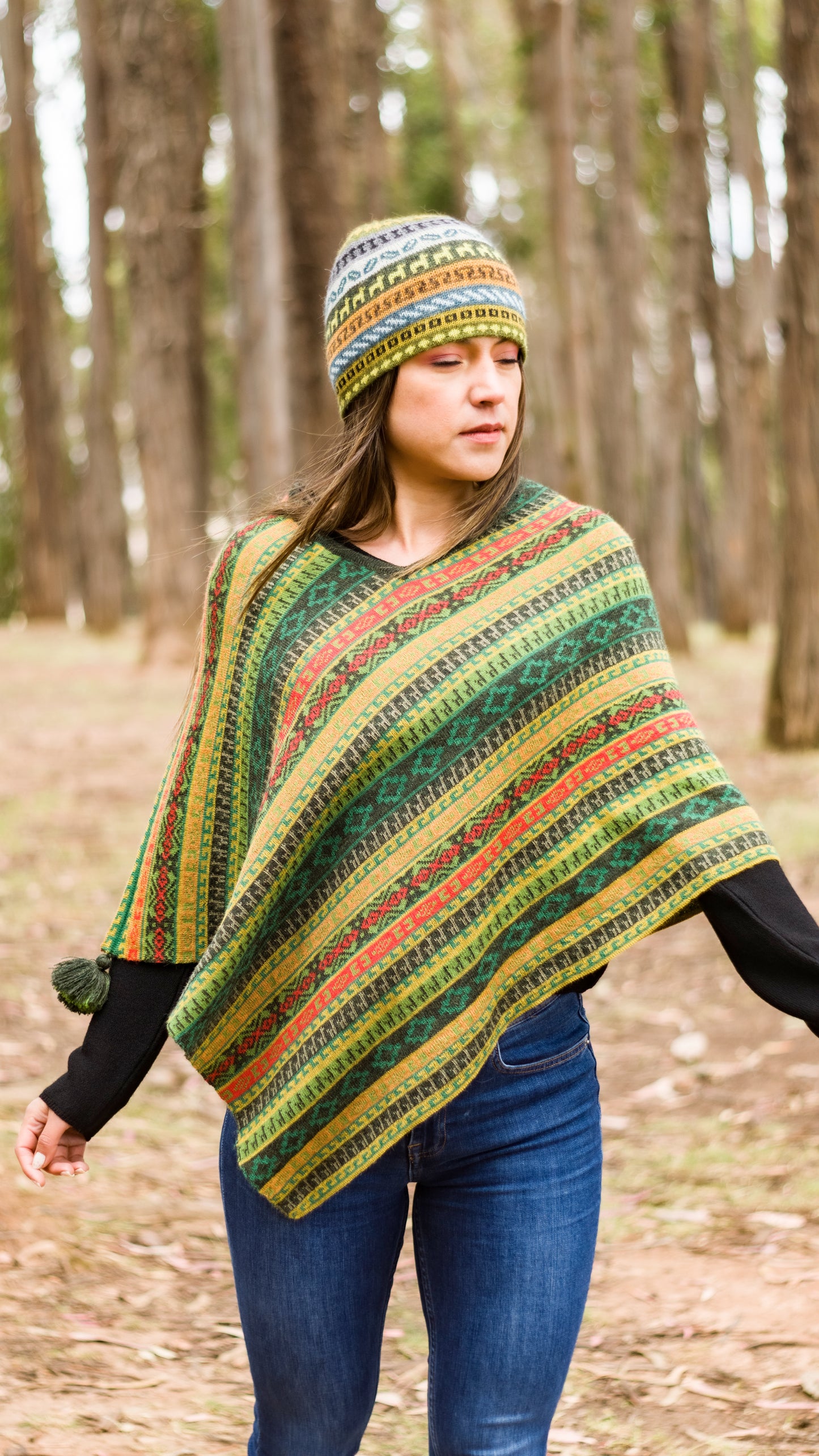 100% Baby Alpaca Poncho